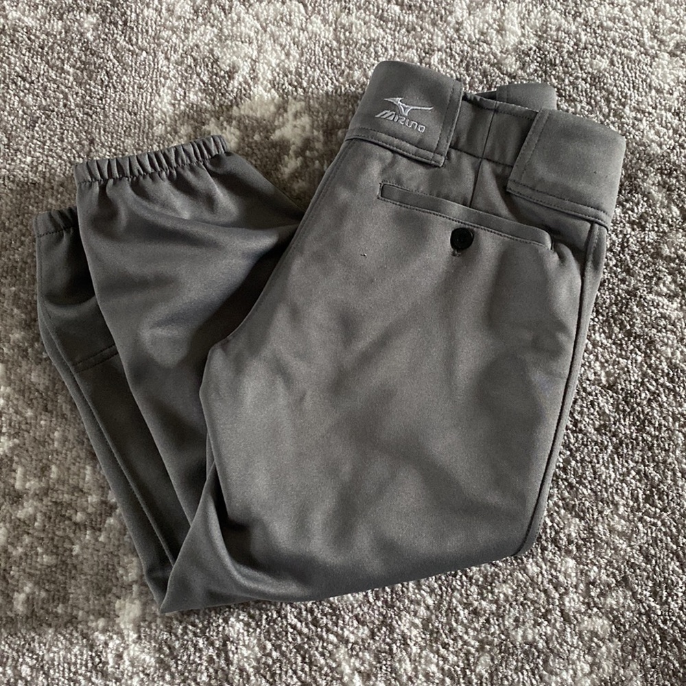 Mizuno girls softball pant, Y large, gray, padded